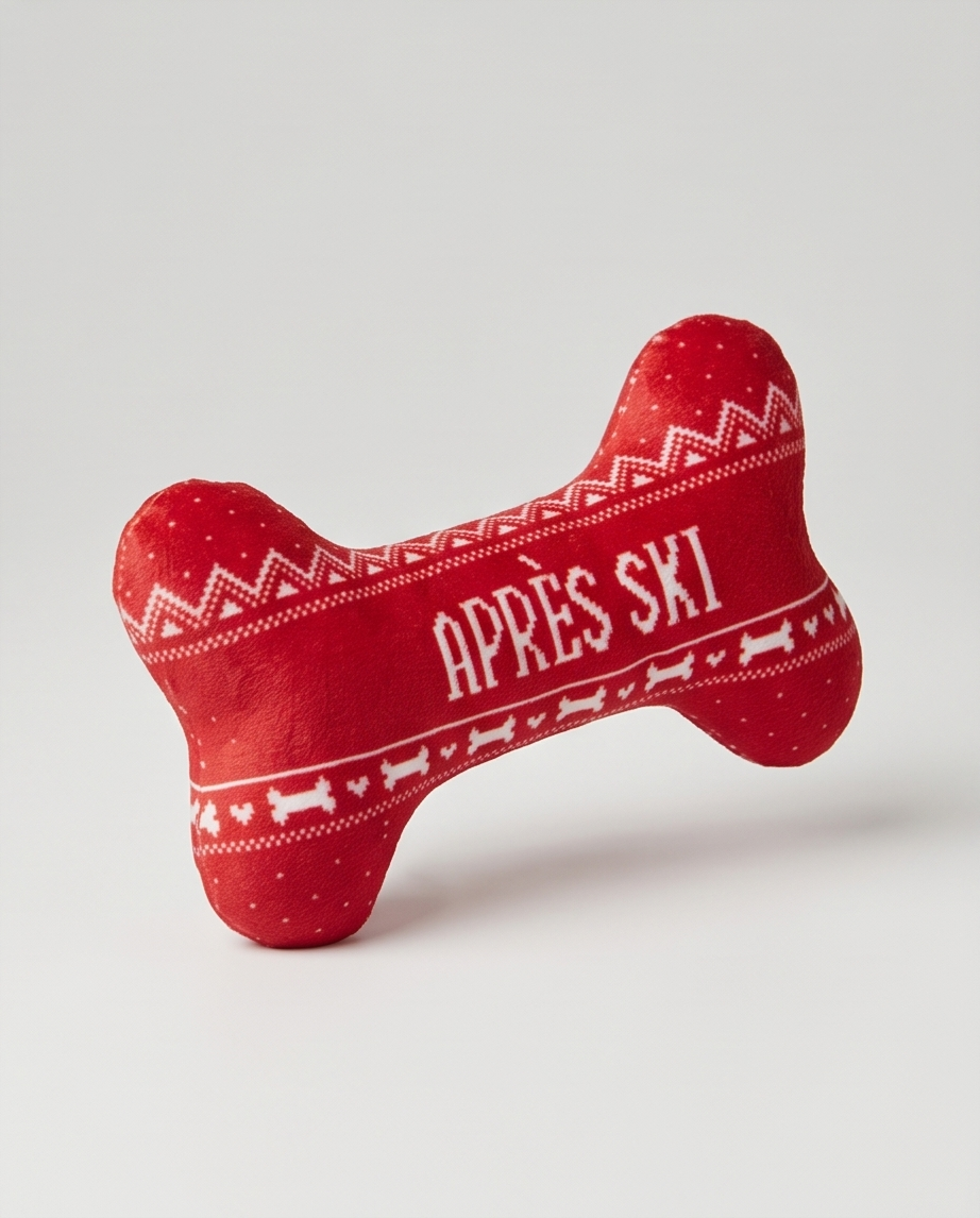 Haute Diggity Dog - Apres Ski Fairisle Bone | Squeaker Dog Toy