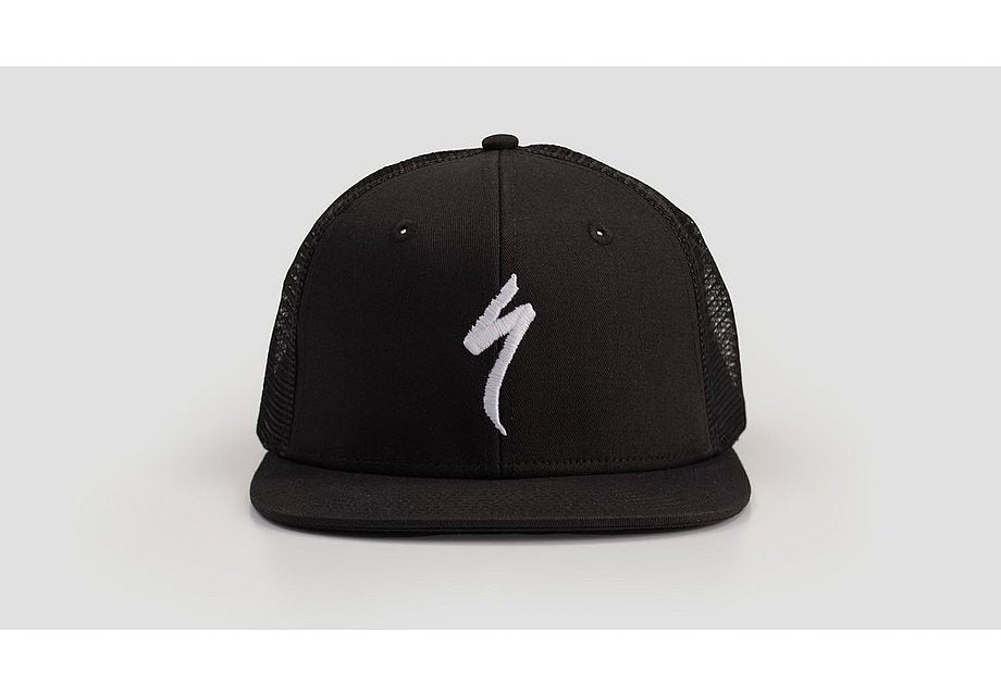 Specialized trucker hat black/white s logo one size