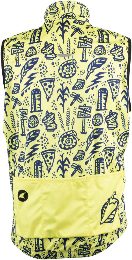Salsa Mens Gravel Story Vest - Yellow Dark Blue Small