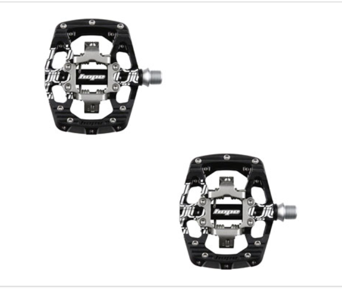 Hope GC Union Clip Pedal - Dual Sided Clipless with Platform, 9/16", Black