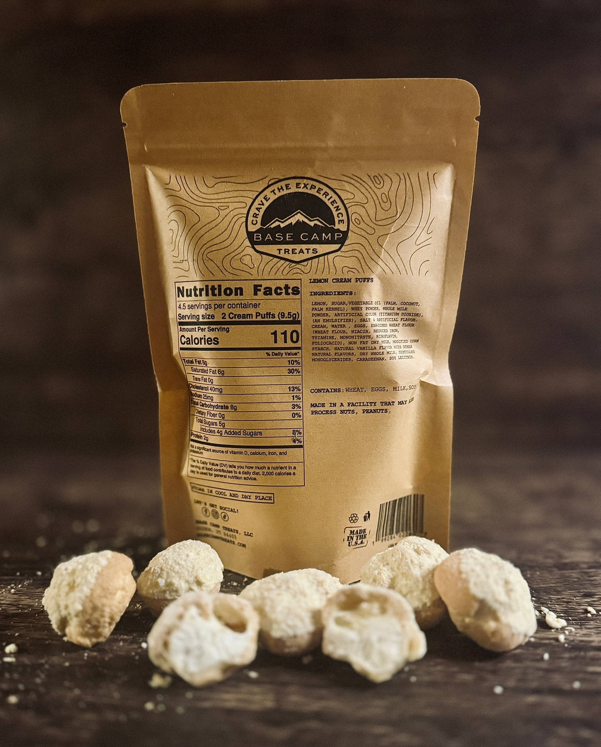 Base Camp Treats - Freeze Dried Lemon Cream Puffs