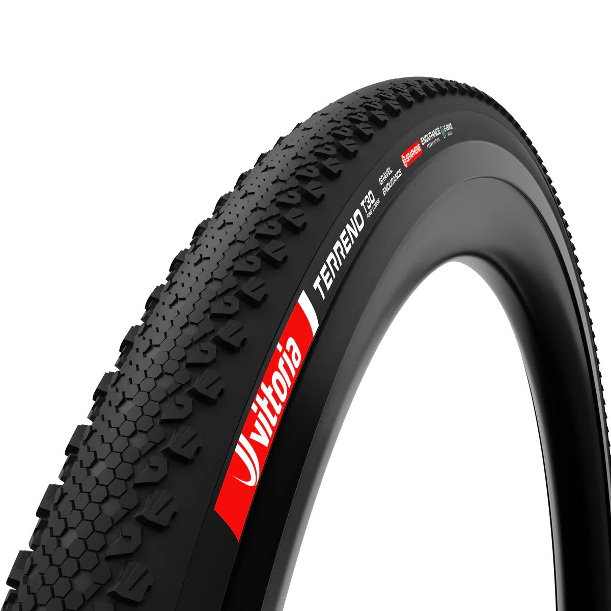 Vittoria Terreno T30 Fine Loose Tire - 700 x 45 Tubeless Folding BLK Gravel Endurance Graphene G2.0
