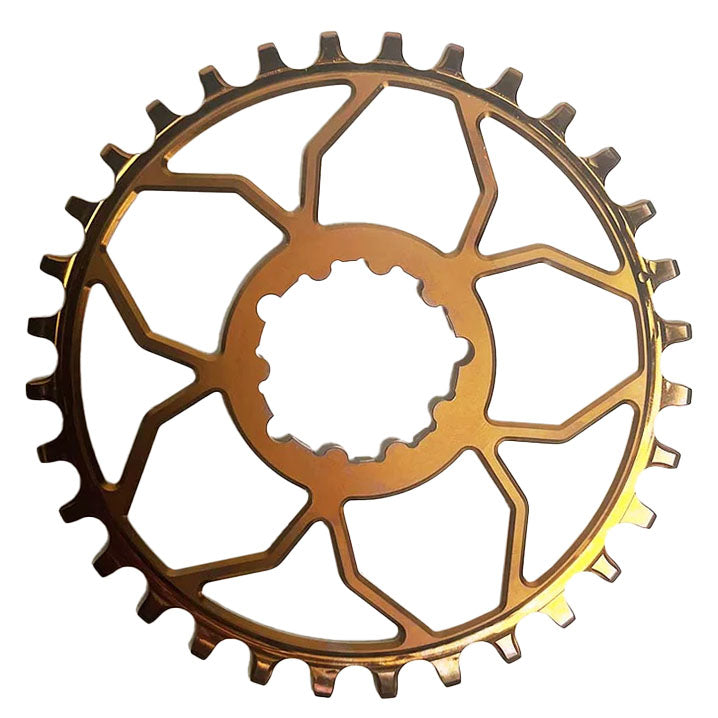 5Dev Titanium 3-Bolt Chainring 3mm Offset 30T - Bronze