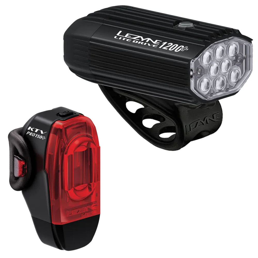 Lezyne Lite Drive 1200+ and KTV Drive Pro+ Light Pair