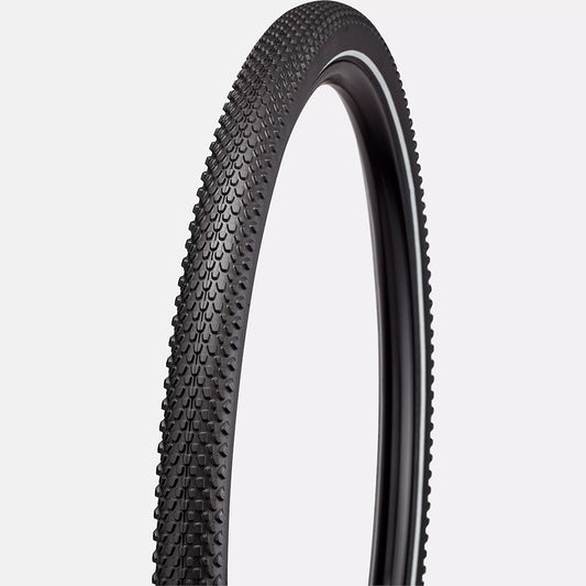 Specialized hemisphere flat resistant wirebead rfl tire black reflect 700x47c-Goodwynn's