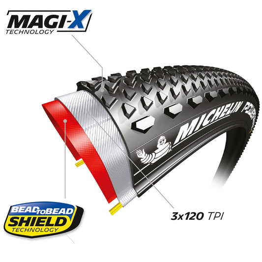 Michelin Power Gravel Black TS TLR V2 700X57 Classic-Goodwynn's