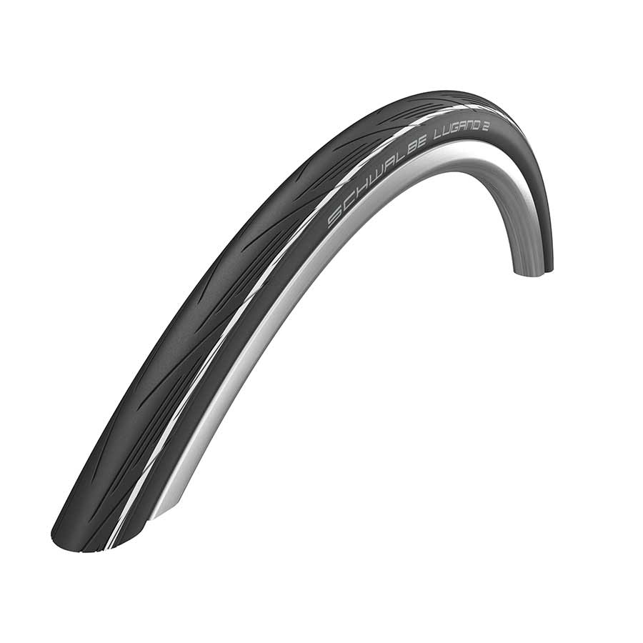 Schwalbe Lugano II Tire 700x25C Wire Clincher Silica K-Guard 50TPI White-Goodwynn'sGoodwynn's