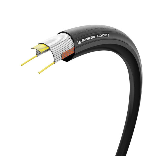 Michelin Lithion 4 Black TS Road Tire 700x25C Folding Clincher MAGI-X Black-Goodwynn's