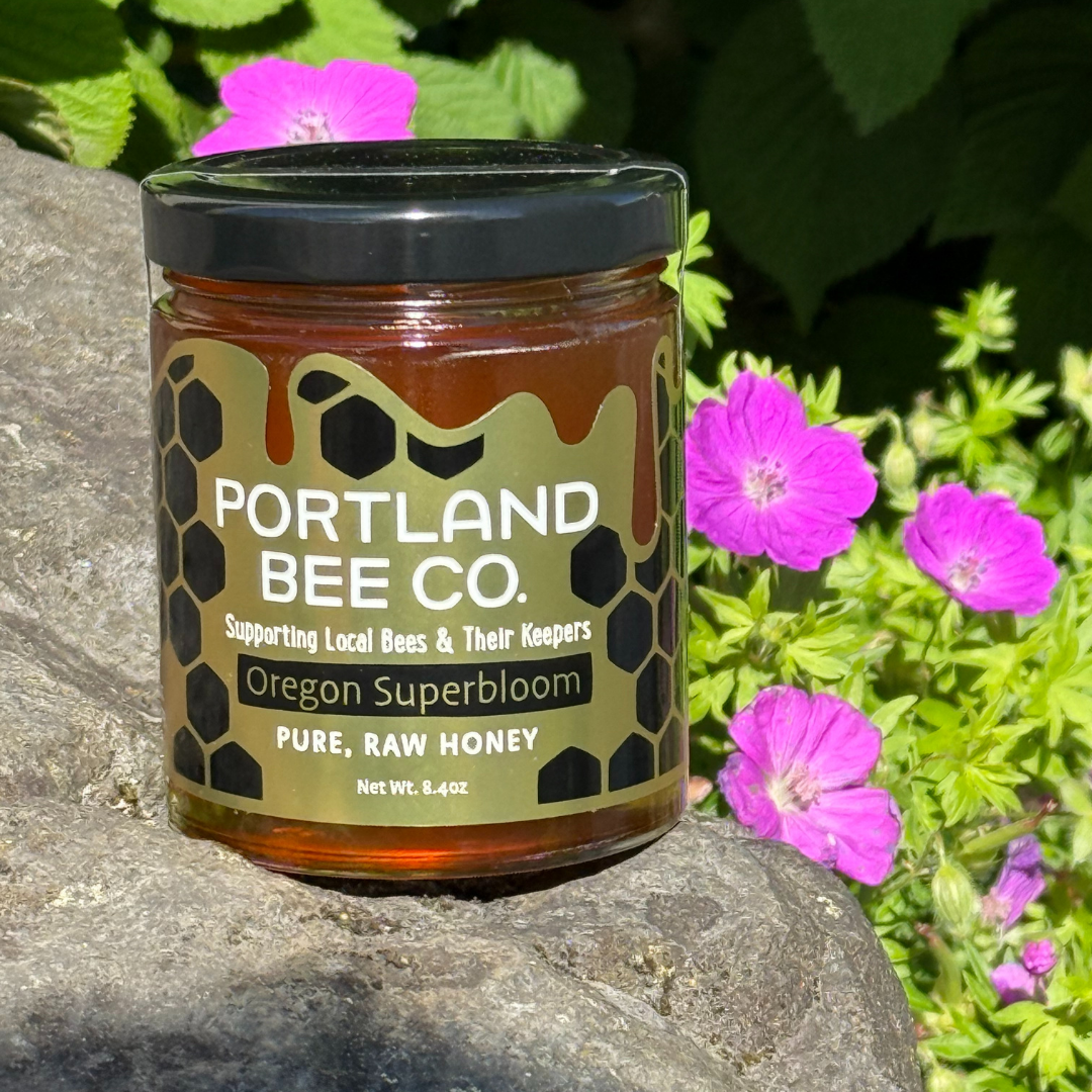 Portland Bee Balm - Superbloom Raw Honey – Pure, Unfiltered 8.4 oz Jar-Goodwynn'sGoodwynn's