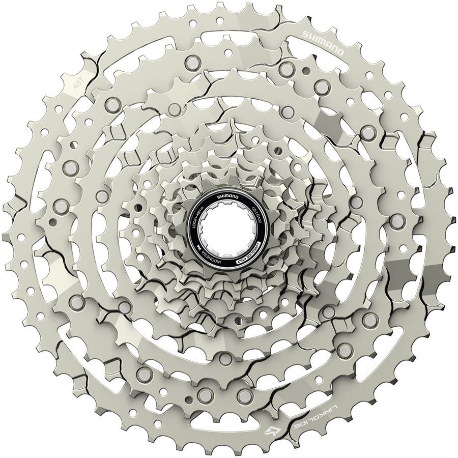 Shimano CUES CS-LG400-10 Cassette - 10-Speed 11-48t LINKGLIDE Silver-Goodwynn'sGoodwynn's