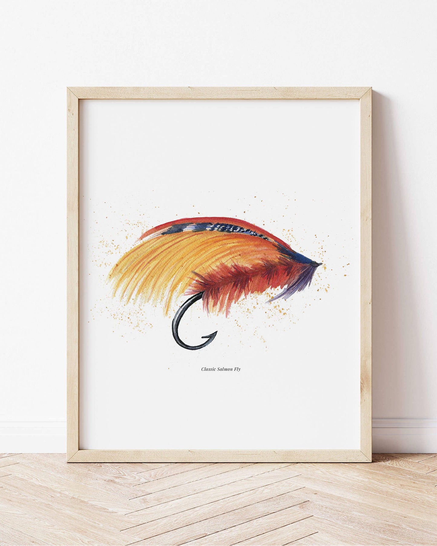 Watercolor Wednesday | Adventure Art & Stationery - Classic Salmon Fly Fishing Tie | Watercolor Art Print