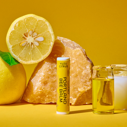 Portland Bee Balm - Yuzu Citrus Beeswax Lip Balm Display – 24-Count
