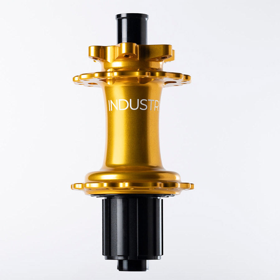 Industry Nine Hydra 2 Boost MicroSpline Disc Hub Rear 28H 12mm TA 148mm Shimano Micro Spline Gold-Goodwynn'sGoodwynn's