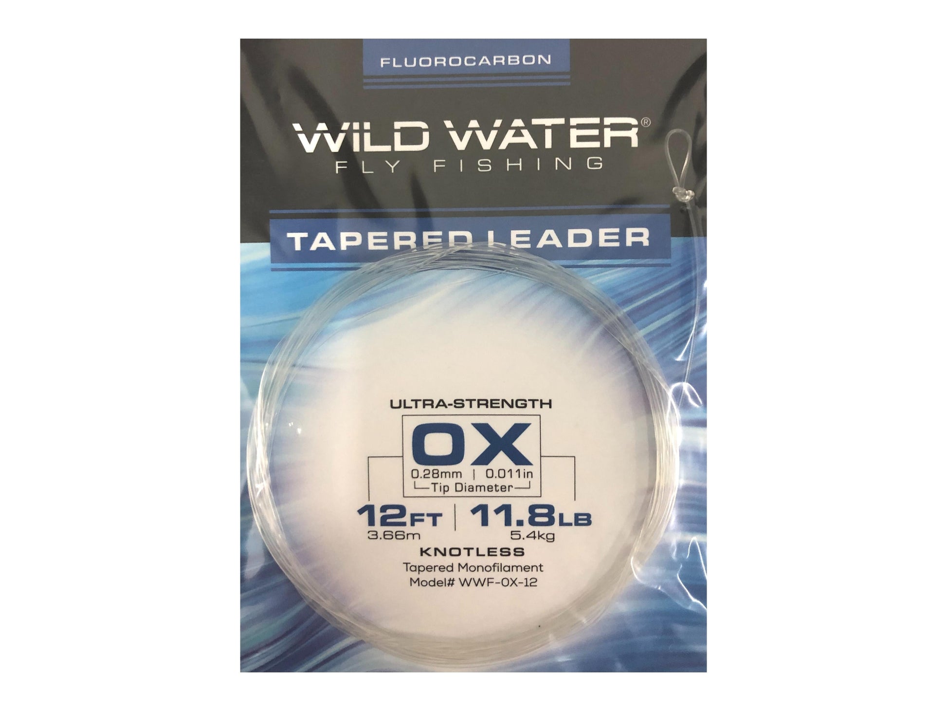 Wild Water Fly Fishing Fluorocarbon Leader 0X, 12', 3 Pack-Goodwynn'sGoodwynn's