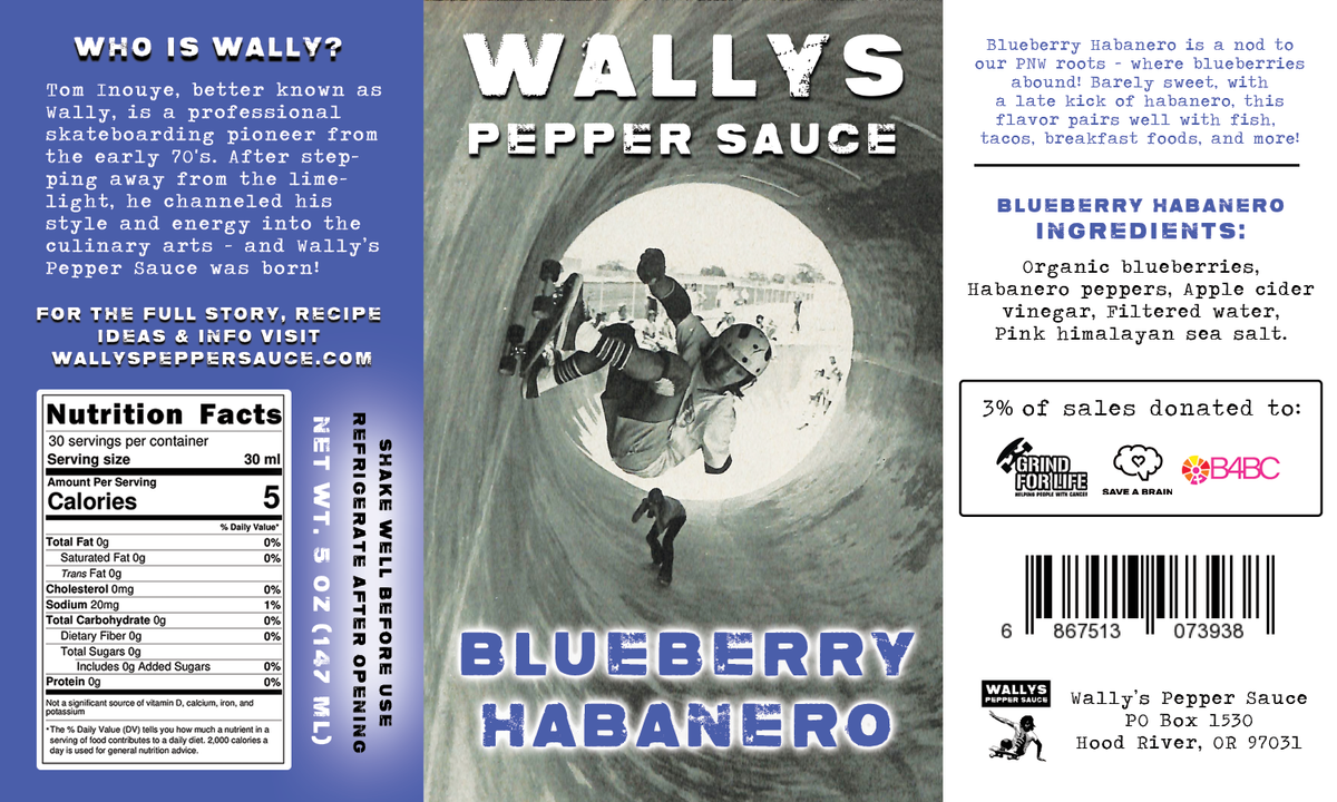 Wallys Pepper Sauce LLC - Blueberry Habanero - 5 oz bottle-Goodwynn'sGoodwynn's