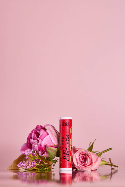Portland Bee Balm - Rose Garden Beeswax Lip Balm Display – 24-Count
