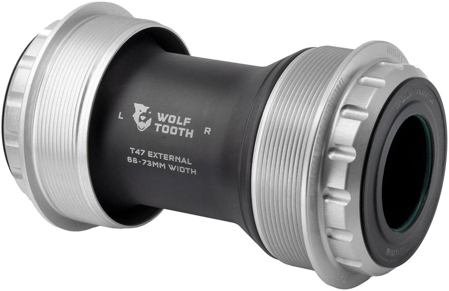 Wolf Tooth T47 External Bottom Bracket - T47 External 68/73mm For 24mm/Shimano Spindle Raw Silver-Goodwynn'sGoodwynn's