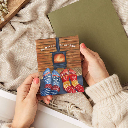 Watercolor Wednesday - Warm Love Card | Cozy Cabin for Valentine's Day, Anniversary