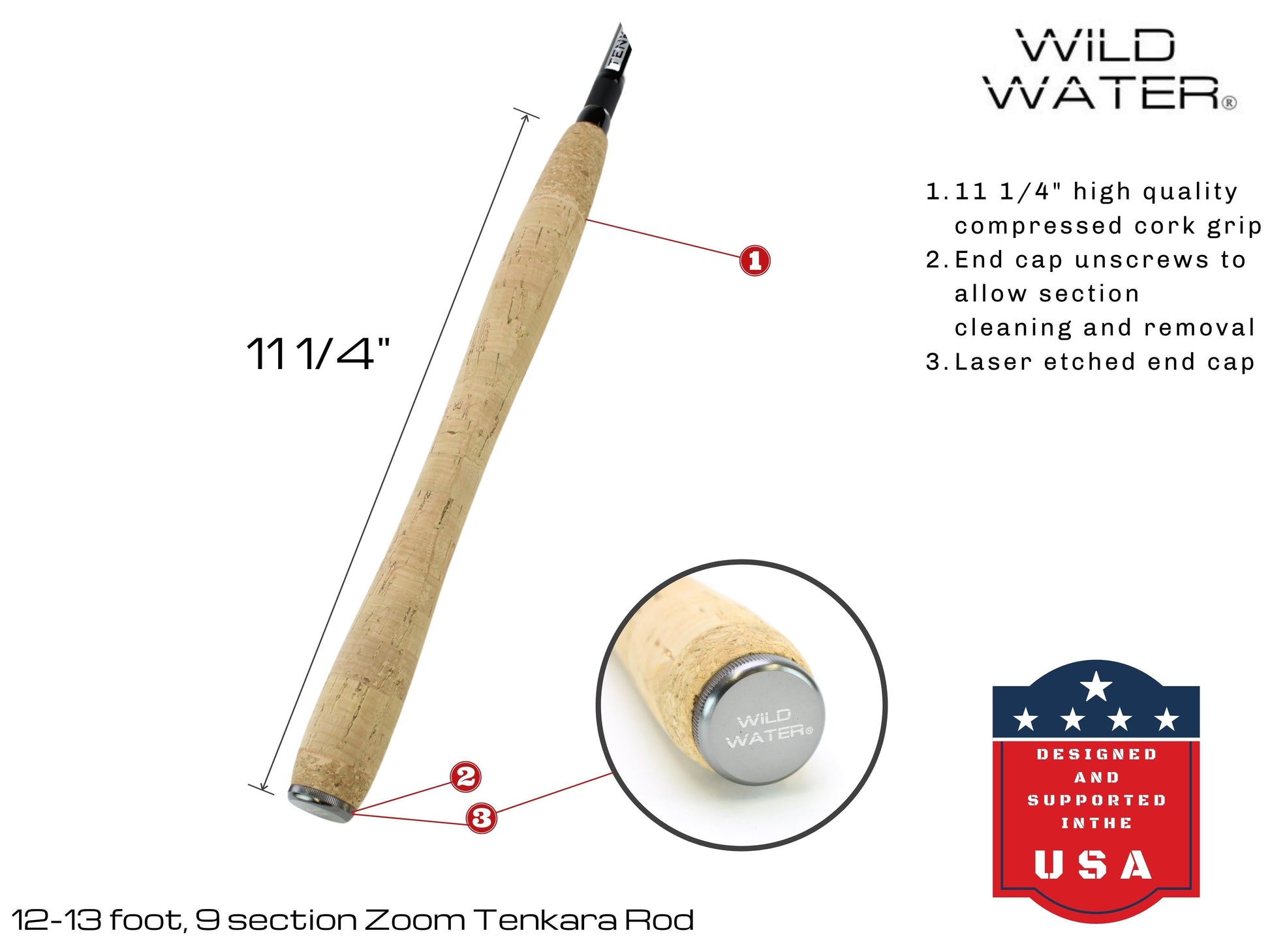 Wild Water Fly Fishing 12' - 13' Zoom Tenkara Rod-Goodwynn'sGoodwynn's