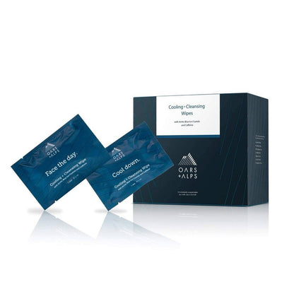 Oars + Alps - Men's Cooling + Cleansing Wipes Exfoliate, Caffeine Post Gym