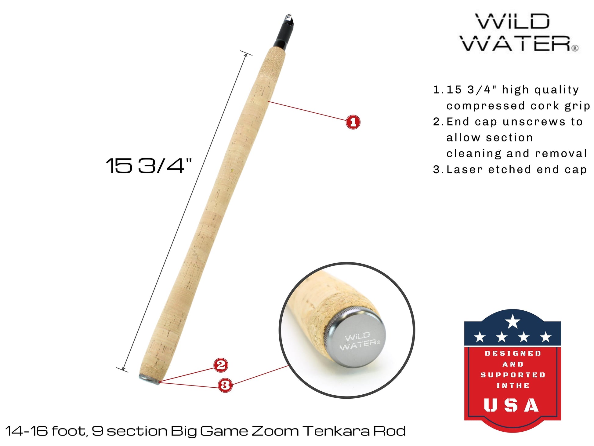 Wild Water Fly Fishing 14' - 16' Big Game Zoom Tenkara Rod-Goodwynn'sGoodwynn's