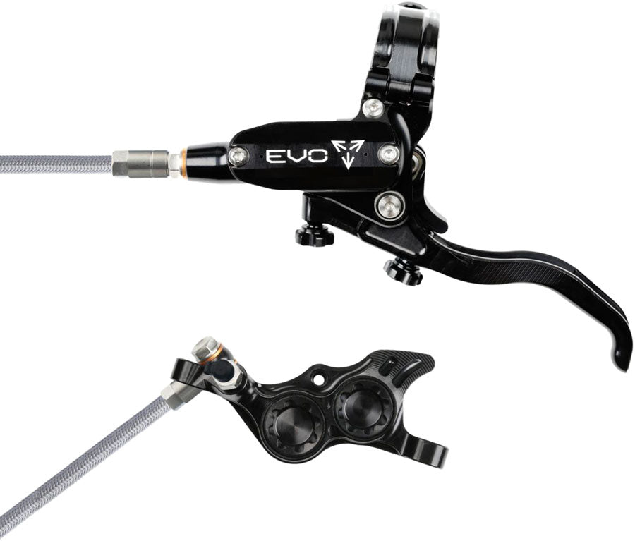 Hope EVO TR4 Disc Brake Lever Set - Left Hand Post Mount 4-Piston Braided Hydraulic Hose BLK-Goodwynn'sGoodwynn's
