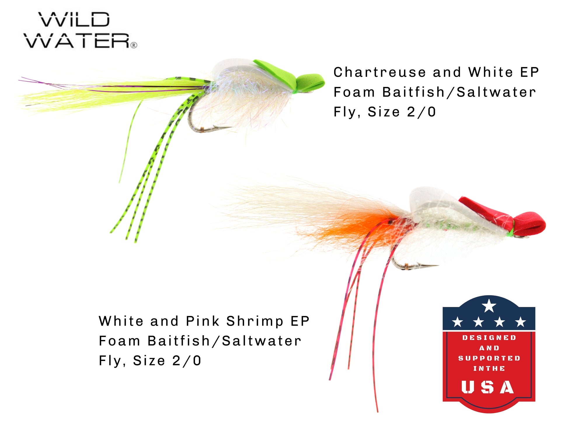 Wild Water EP Top Water Baitfish Assortment, 12 Flies with Wild Water's 6 Section Fly Box-Goodwynn'sGoodwynn's