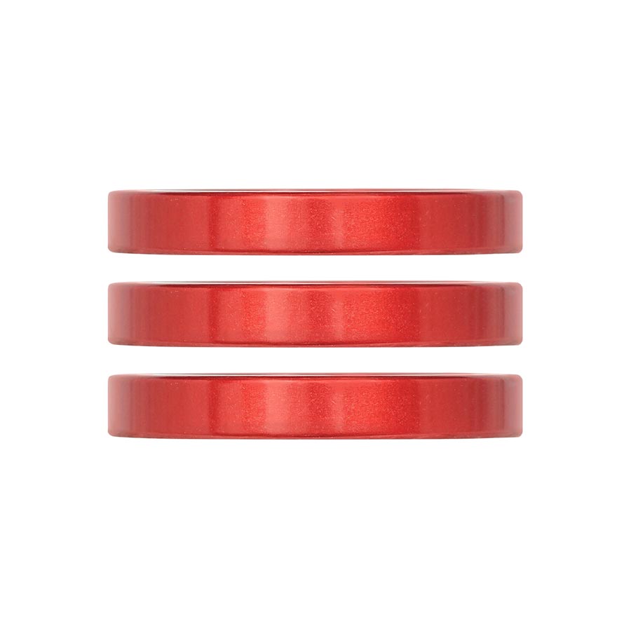 Industry Nine iRiX Headset Spacer 1-1/8 Height: 5mm Aluminum Red 3pcs-Goodwynn'sGoodwynn's