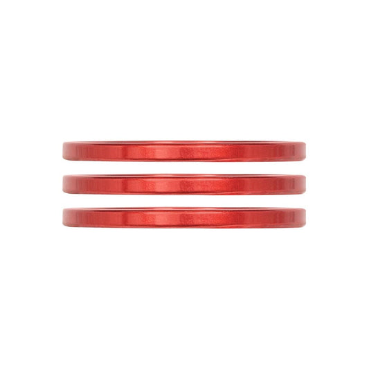 Industry Nine iRiX Headset Spacer 1-1/8 Height: 2.5mm Aluminum Red 3pcs-Goodwynn's