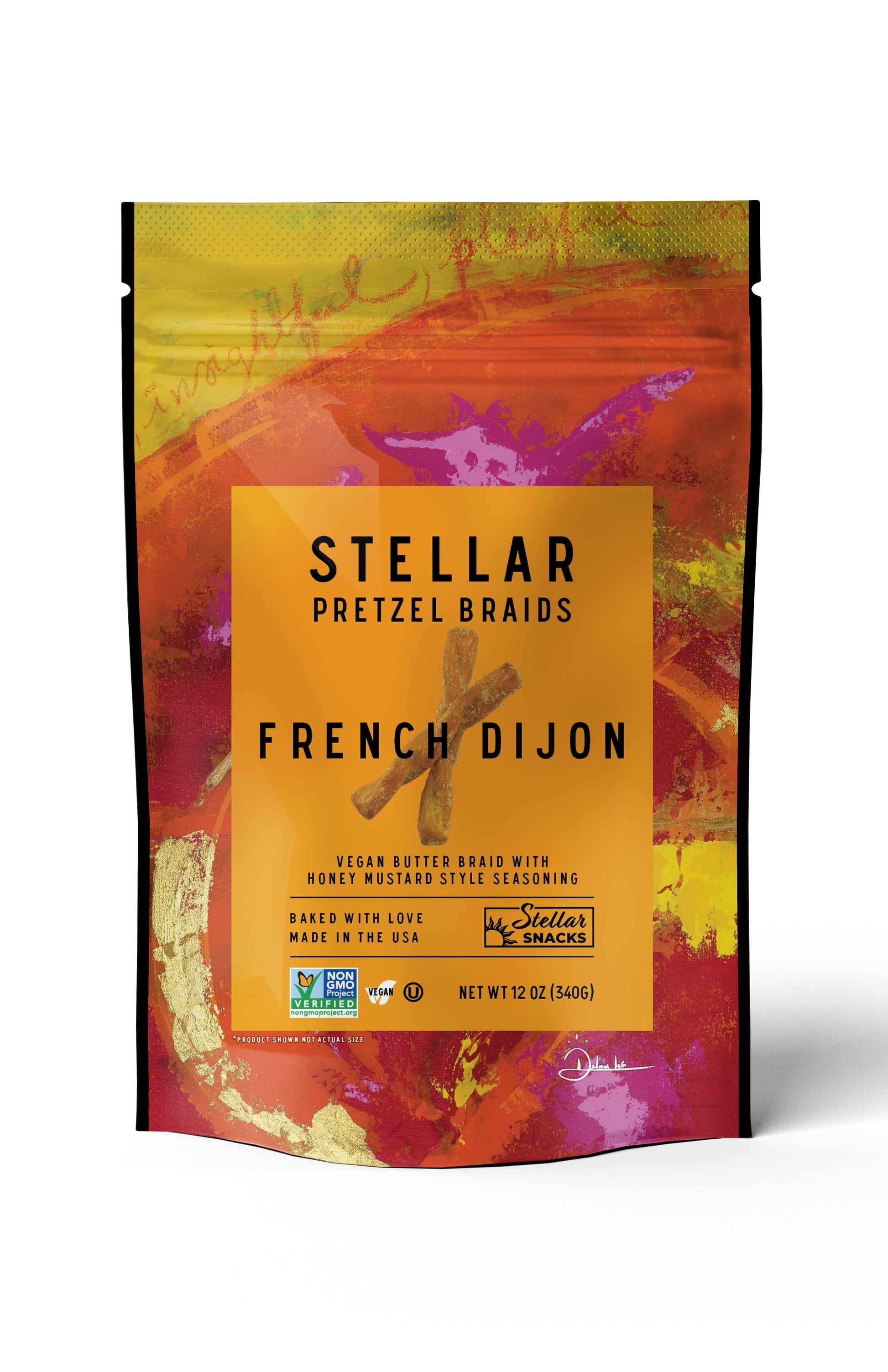 Stellar Snacks - Stellar Pretzel Braids - French Dijon- 12oz-Goodwynn'sGoodwynn's