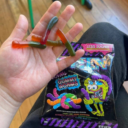Rotten Candy - Original Gummy Worms Candy: GF, Prebiotics, Low Sugar