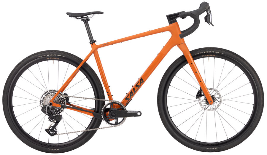 Salsa Flyway C DLX Force XPLR AXS 13 Bike - 700c Carbon Amber Small
