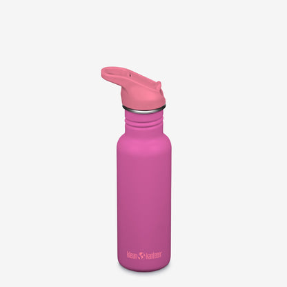 18 oz Classic Water Bottle with Flip Seal Sport Cap and Straw