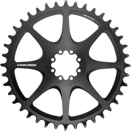 Cane Creek Direct Mount Chainring - 38t 8-Bolt Direct Mount 3mm Offset Black-Goodwynn's