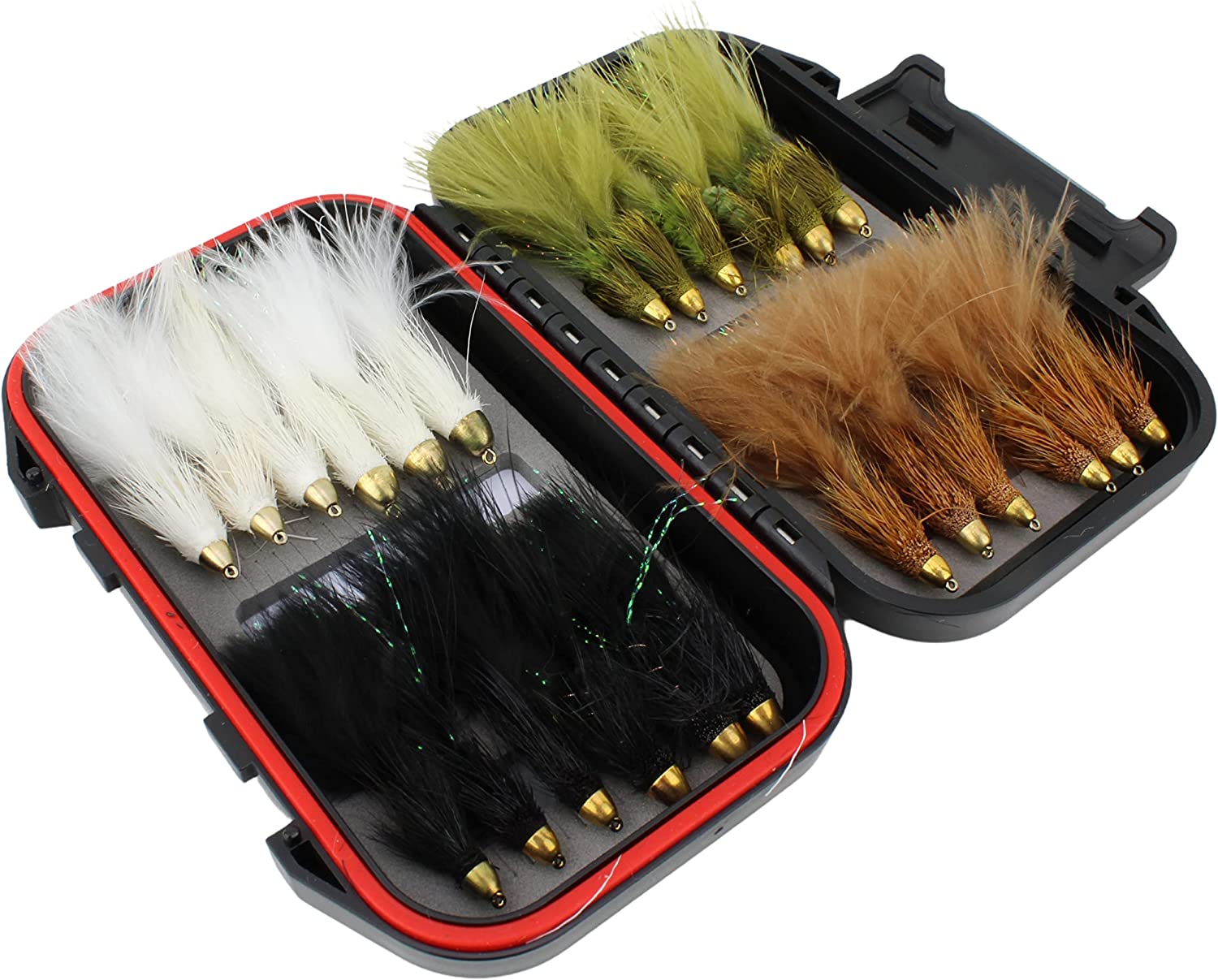 Wild Water Cone Head Wooly Bugger Fly Assortment, 24 Flies with Small Fly Box-Goodwynn'sGoodwynn's