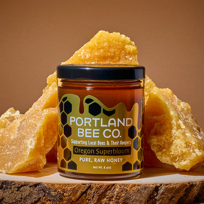 Portland Bee Balm - Superbloom Raw Honey – Pure, Unfiltered 8.4 oz Jar