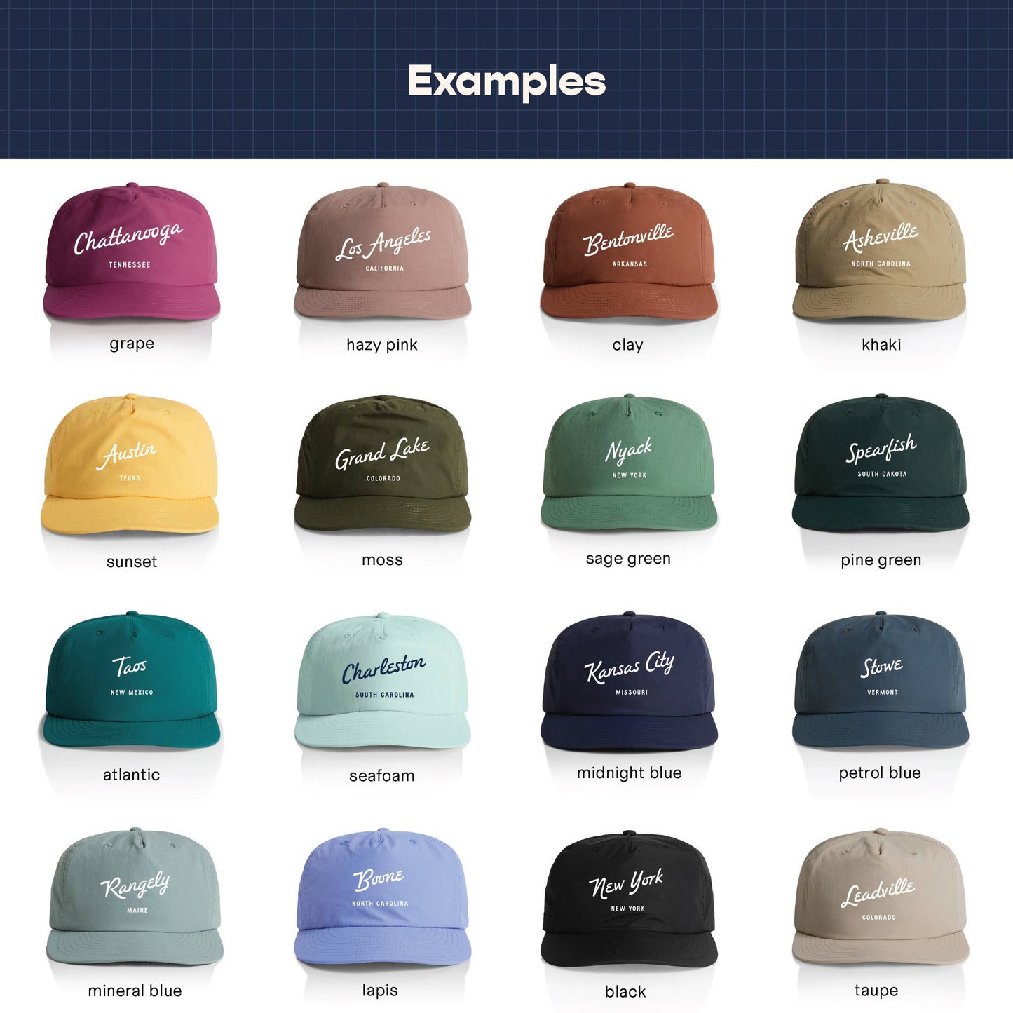 Endless August Supply Co. - Custom Nylon Hat | Script City Customizable Hat | Name Drop