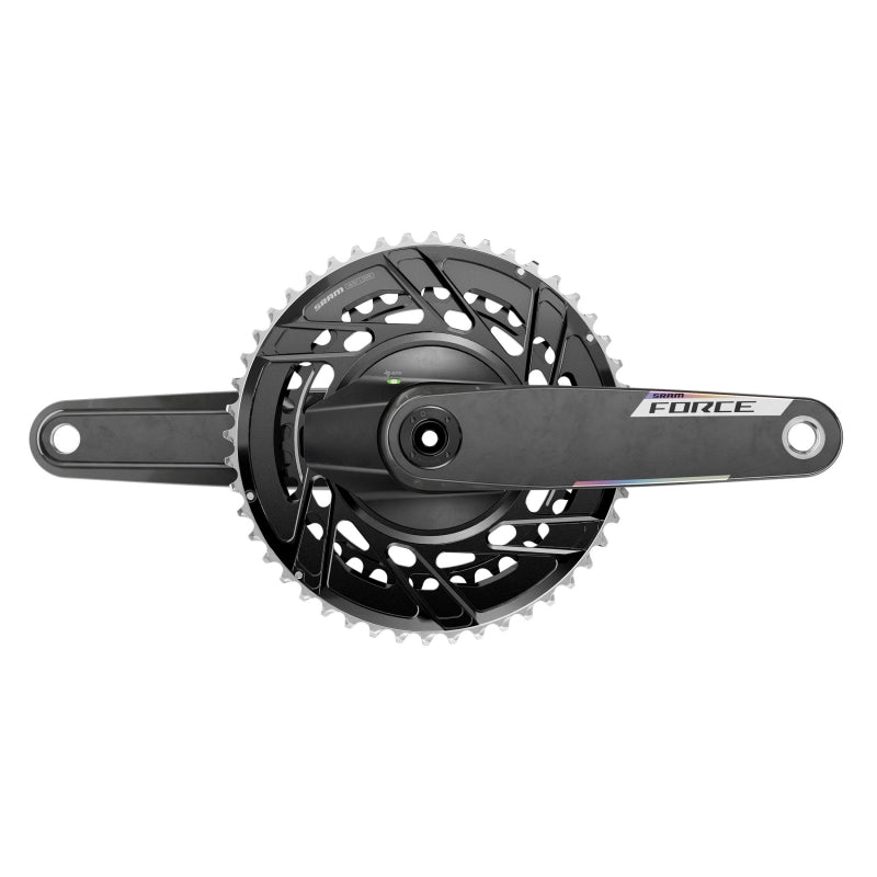 SRAM Force 2x Powermeter E1 Power Meter Crankset Speed: 12 Spindle: 28.99mm BCD: Thread Mount 50/37 DUB 160mm Black Road-Goodwynn'sGoodwynn's