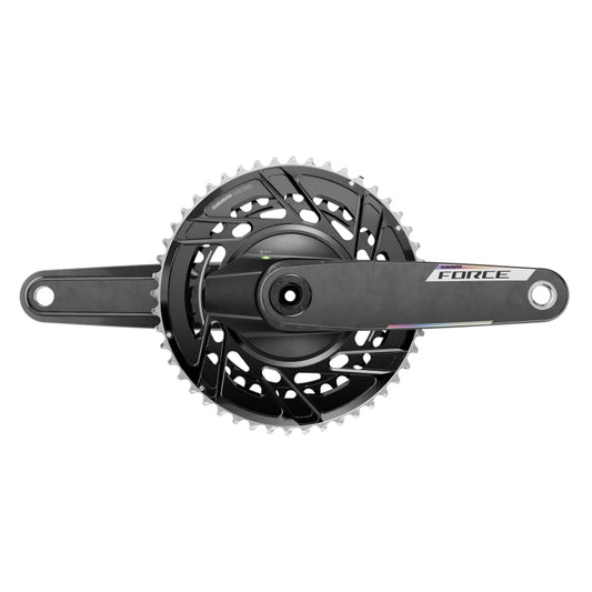 SRAM Force 2x Powermeter E1 Power Meter Crankset Speed: 12 Spindle: 28.99mm BCD: Thread Mount 50/37 DUB 160mm Black Road-Goodwynn's