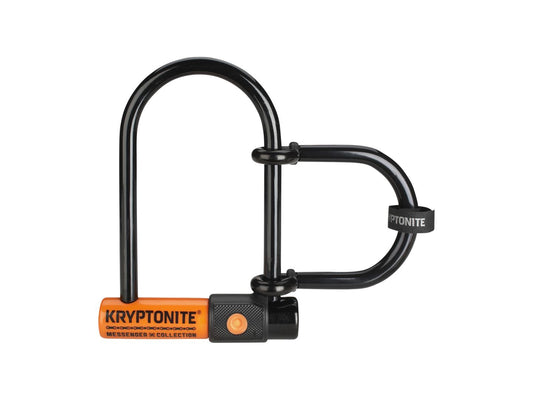Kryptonite Messenger Mini Plus U-Lock - 3.75 x 6.5" Keyed BLK Includes 3.25" wheel extender shackle-Goodwynn's