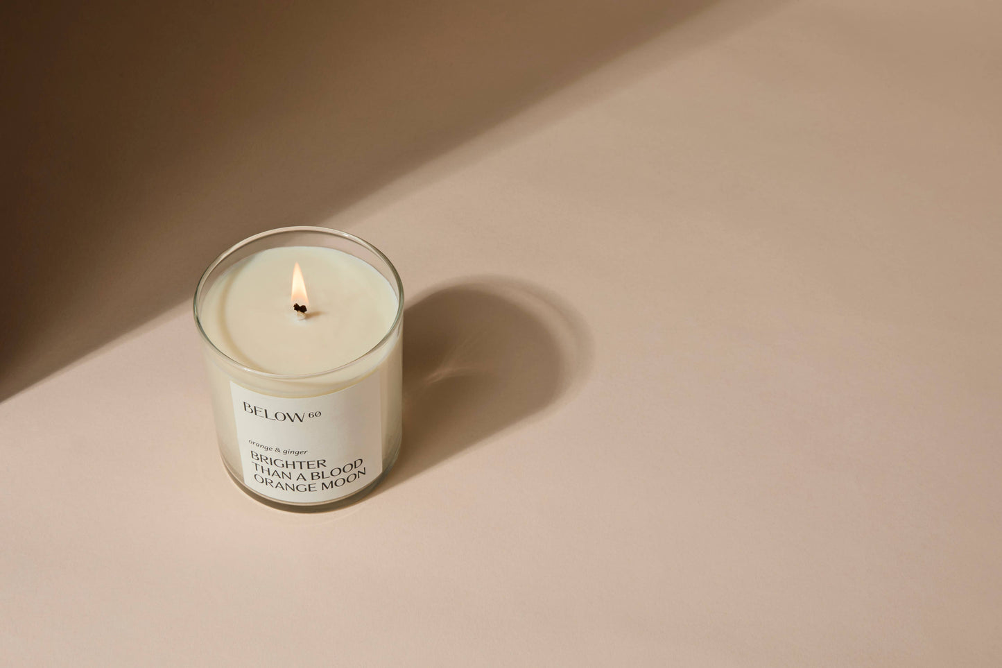 Below 60 - Brighter Than a Blood Orange Moon (Orange & Ginger) | 10oz Soy Wax Candle | Fresh Citrus Home Fragrance by Hilary Duff