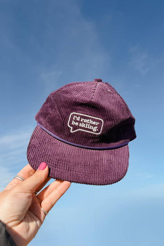 Ski Like a Girl - I'd Rather Be Skiing Corduroy 5 Panel-Goodwynn's
