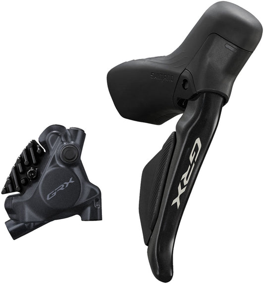 Shimano GRX ST-RX715 Di2 Shift/Brake Lever BR-RX410 Hyd Disc Brake Caliper - Right/Rear 12-Speed Flat Mount Caliper For 25mm Mount-Goodwynn's