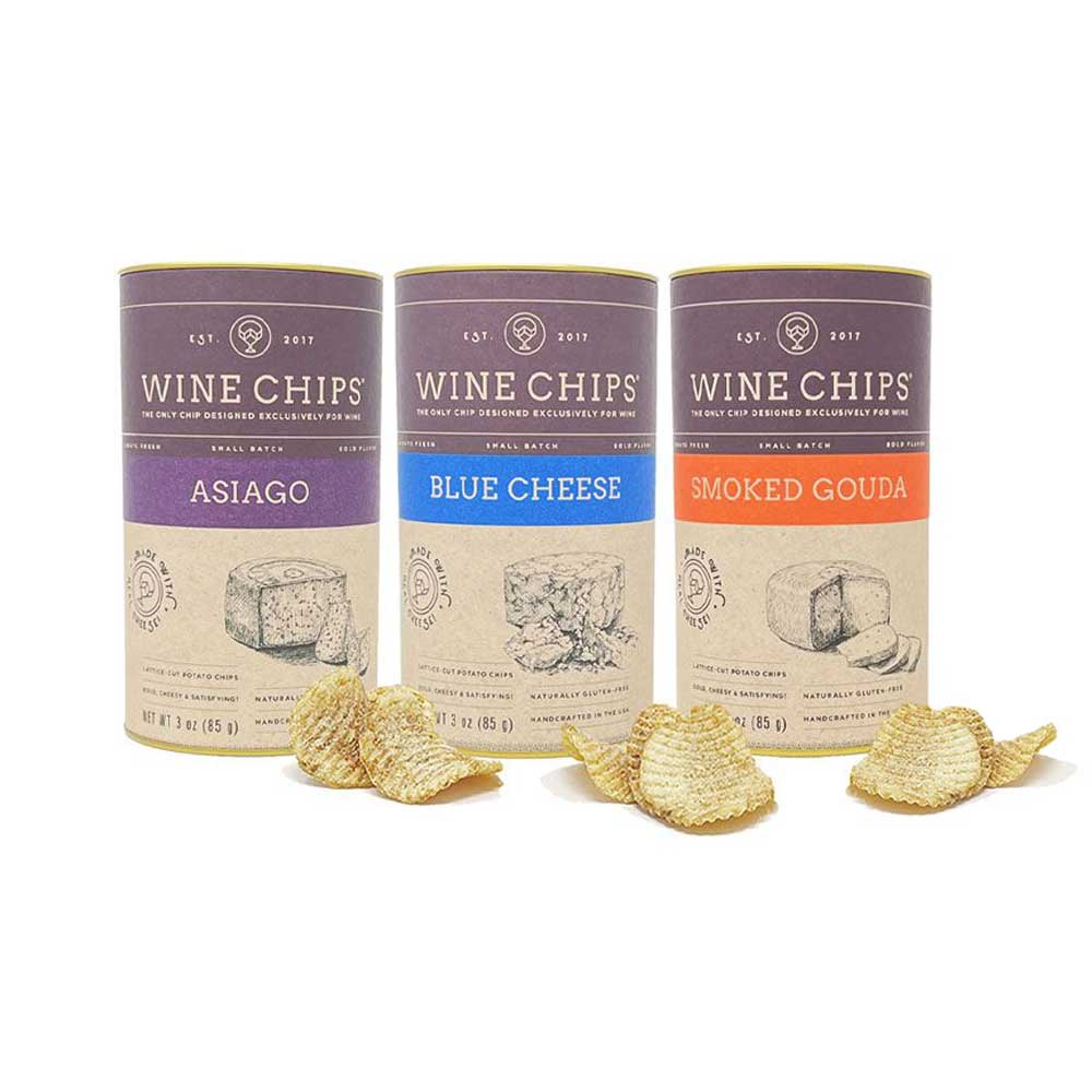 Wine Chips - 3 OZ. CHEESE COLLECTION - ESTATE MIXED CASE OF 12-Goodwynn'sGoodwynn's