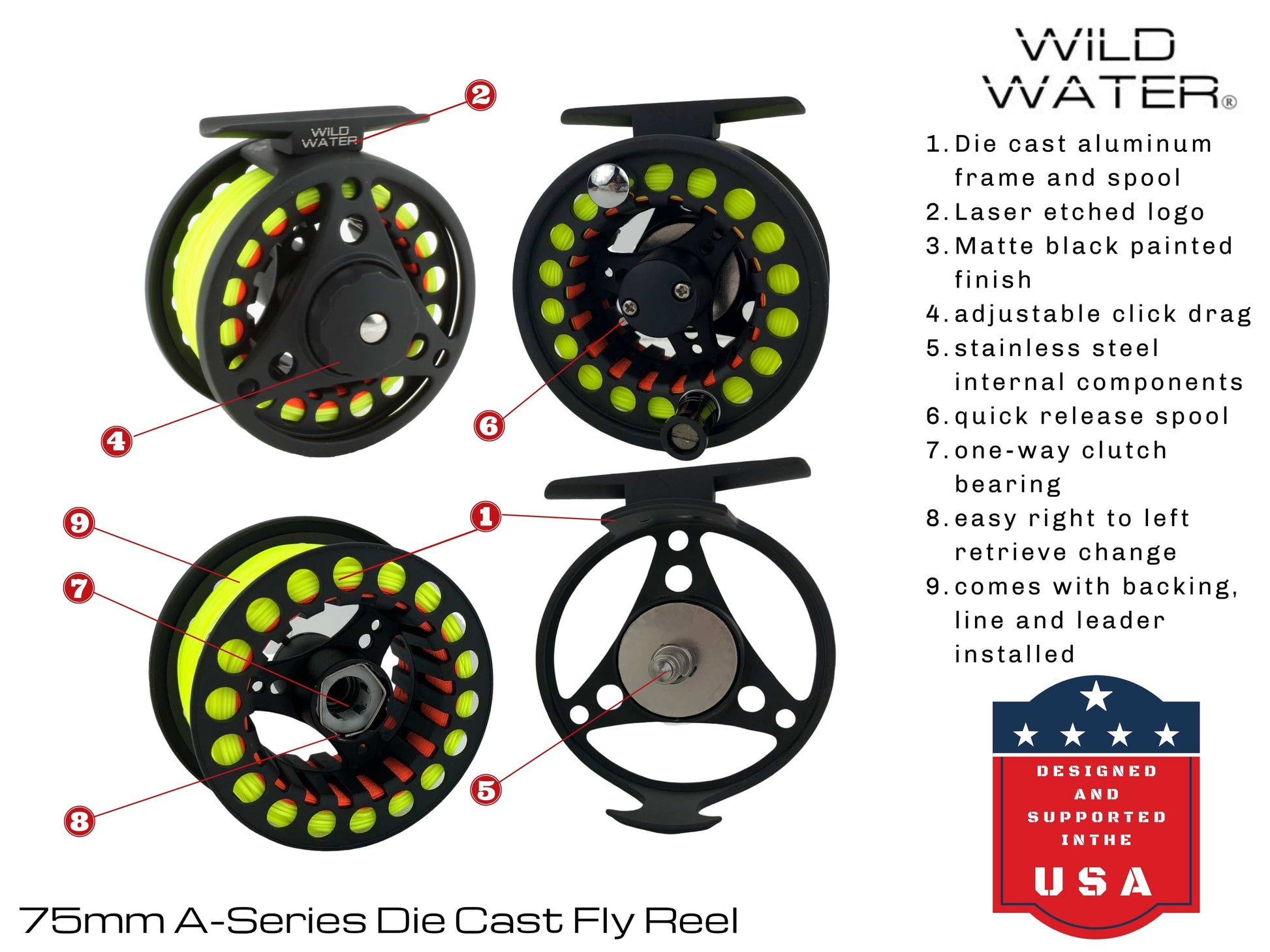 Wild Water Die Cast 3 Weight or 4 Weight  Fly Reel for Small Fly Rods-Goodwynn'sGoodwynn's