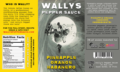Wallys Pepper Sauce LLC - Pineapple Orange Habanero - 5 oz Bottle