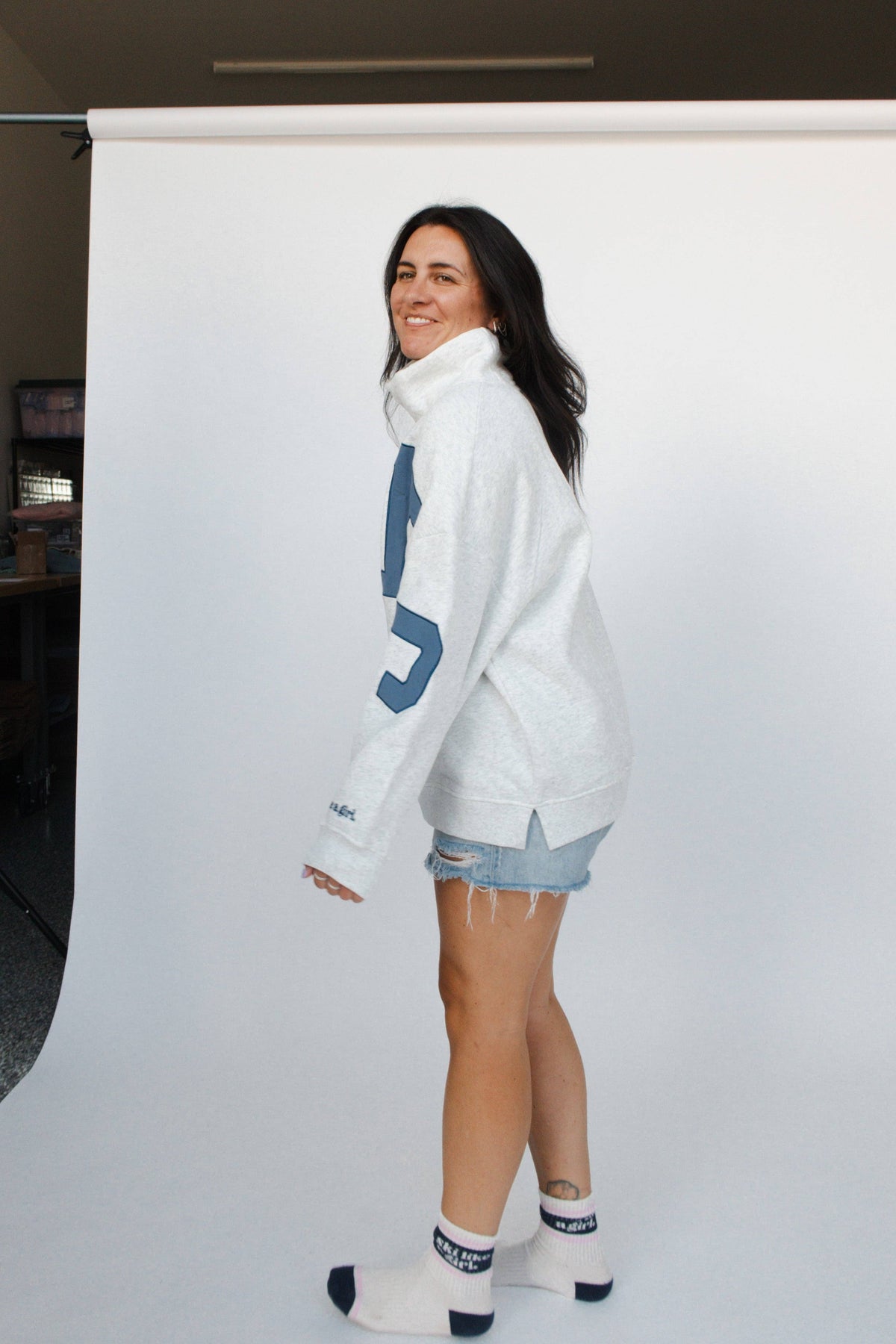 Ski Like a Girl - SKIING Mock Neck Fleece Sweater