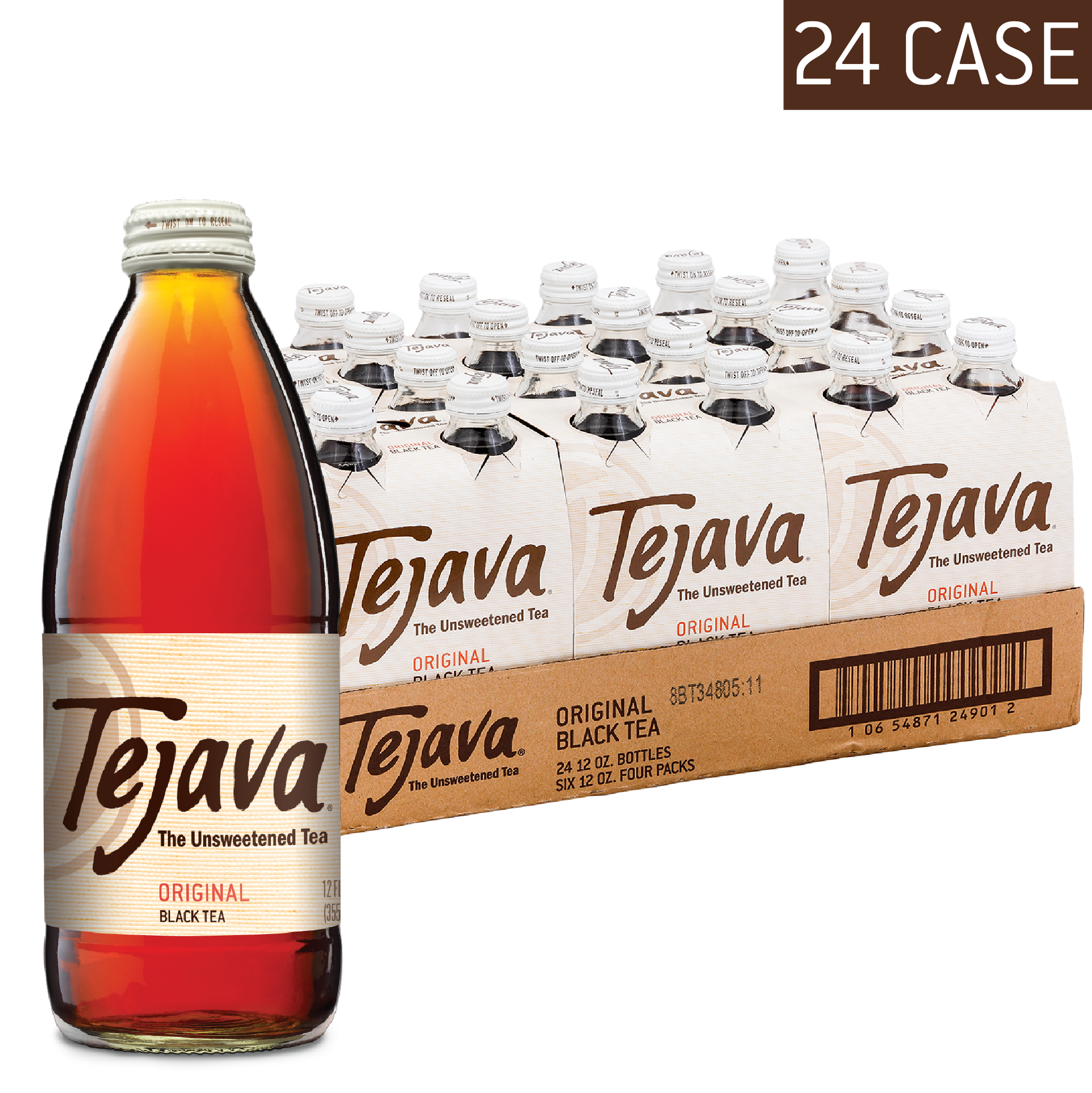 Crystal Geyser Water Company - Tejava Original Black Tea - 12oz 24 pack Glass Bottles-Goodwynn'sGoodwynn's