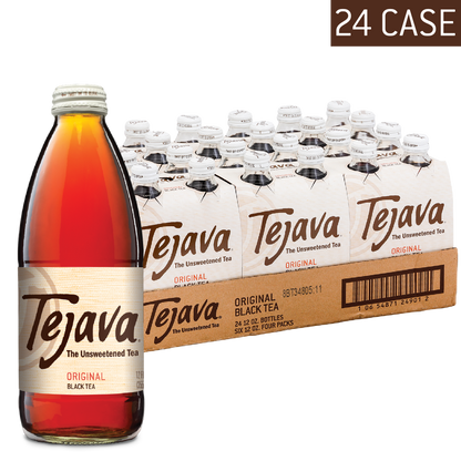 Crystal Geyser Water Company - Tejava Original Black Tea - 12oz 24 pack Glass Bottles