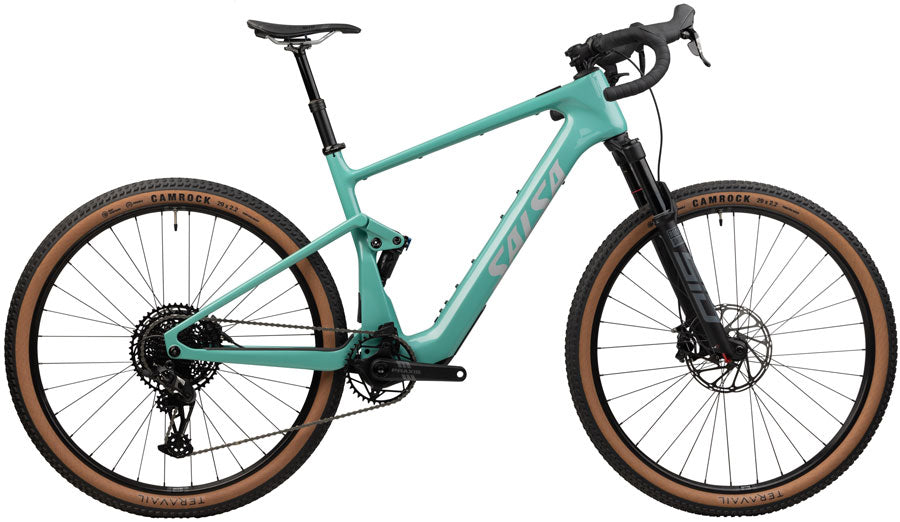 Salsa Wanderosa C Apex Eagle Ebike - 29" Carbon Sea Green X-Small